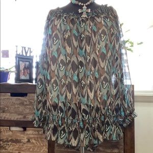 Plus size on/off the shoulder top